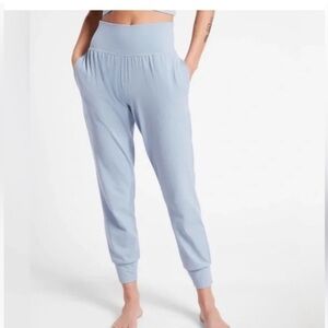 Athleta salutation jogger pants light blue/gray sz S